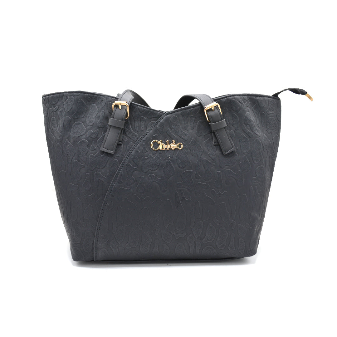 Caramel Charm Embossed Tote Bag