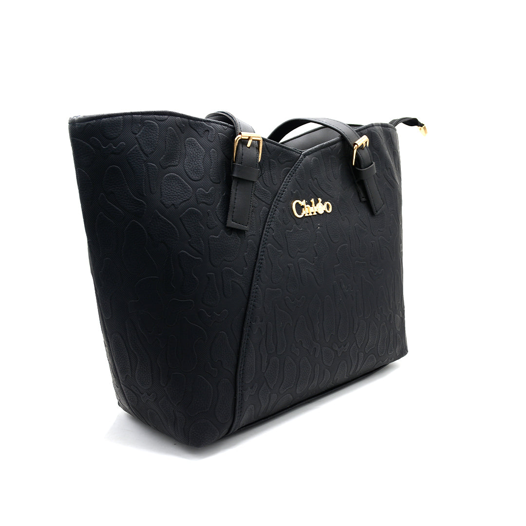 Caramel Charm Embossed Tote Bag