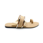 Shimmer Cross Strap Toe-Post Flat