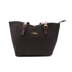 Caramel Charm Embossed Tote Bag