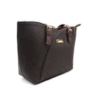 Caramel Charm Embossed Tote Bag