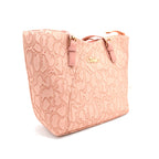 Caramel Charm Embossed Tote Bag