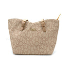 Caramel Charm Embossed Tote Bag
