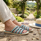 Multi Strap Textured Slides