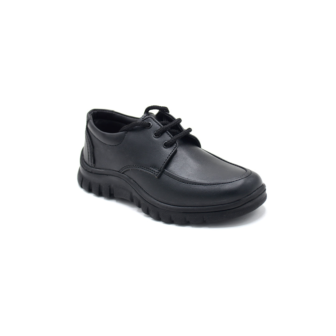 Classic Black Lace-Up School Derby Shoe (5 Years - 10 Years)
