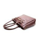 Chic Textured Maroon Carry Handbag