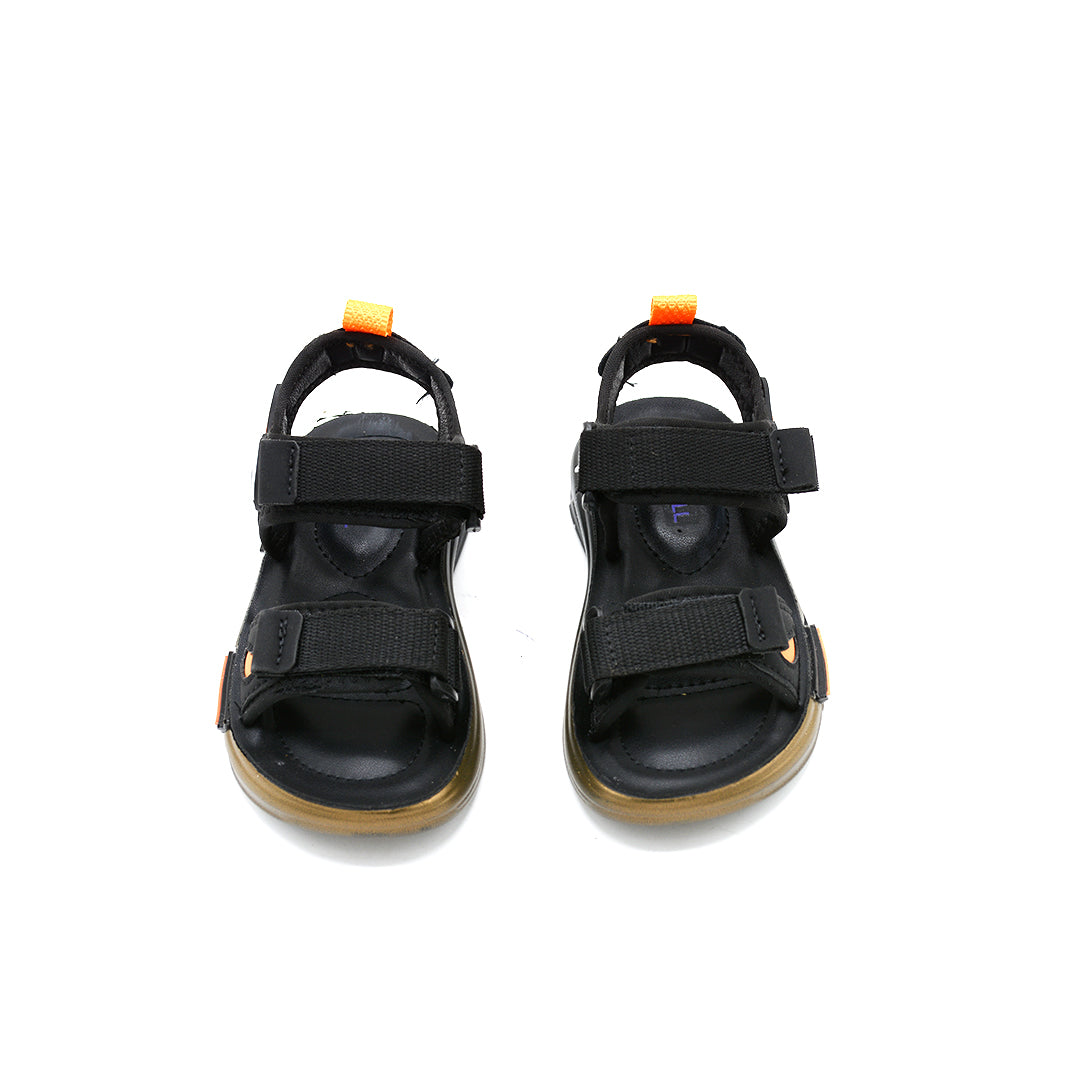 Kids Space Explorer Sport Sandals Black Orange