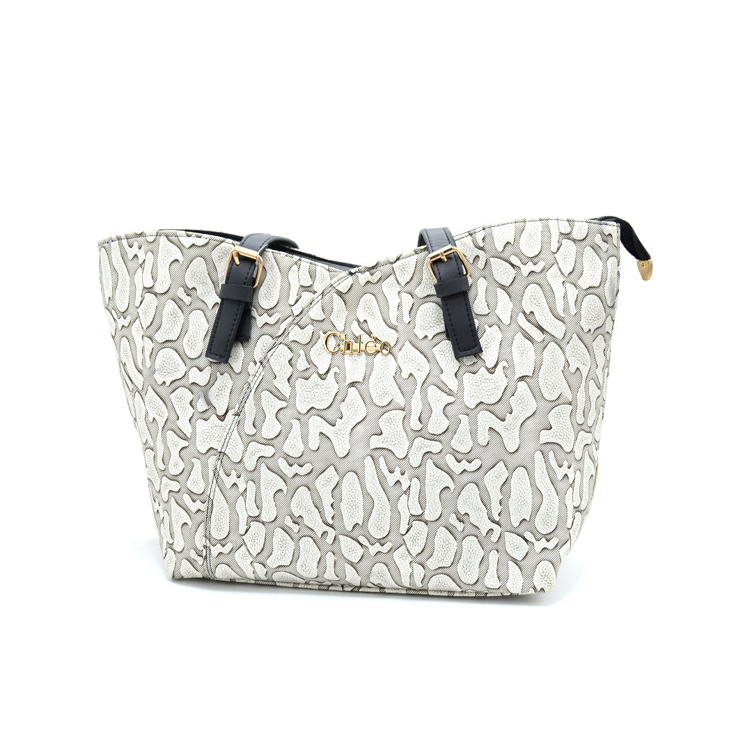 Caramel Charm Embossed Tote Bag