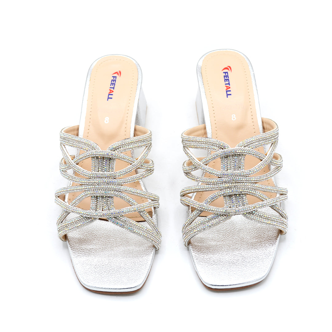 Astra Crystal Multi-Strap Block Heel