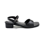 Glossy Strap Block Heel Sandals