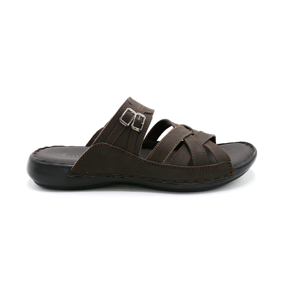 Men’s Rugged Woven Leather Slides