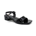 Glossy Strap Block Heel Sandals