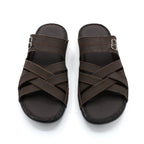 Men’s Rugged Woven Leather Slides
