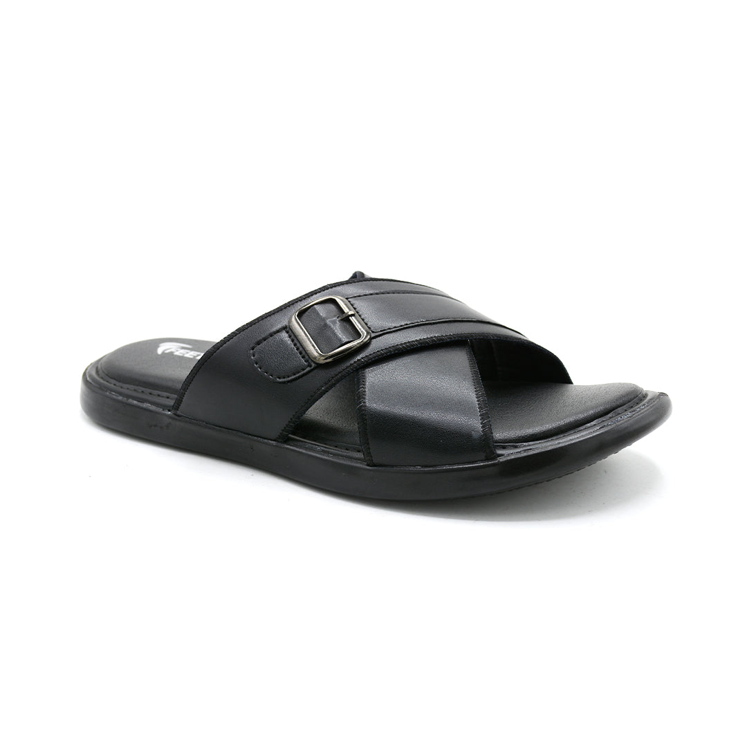 Men’s Urban Cross-Strap Buckle Slides