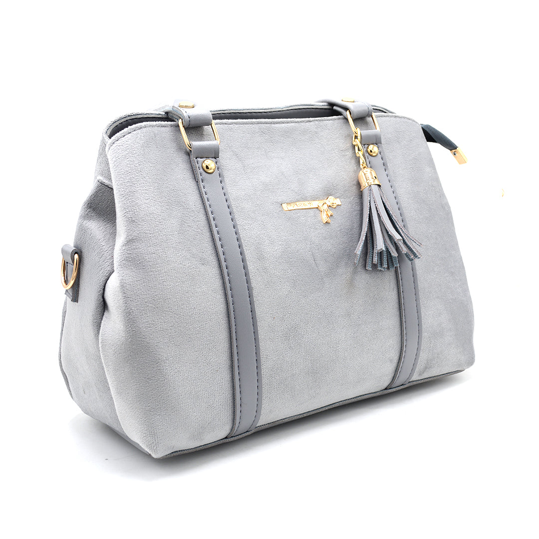 Cocoa Velvet Tassel Handbag