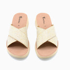 Glitter Cross Strap Comfort Slides
