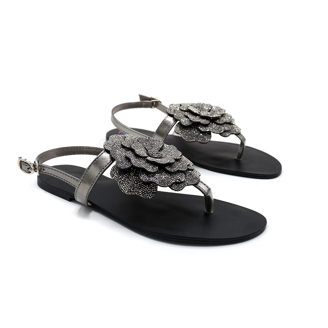 Aurora Crystal Floral Slingback Sandal