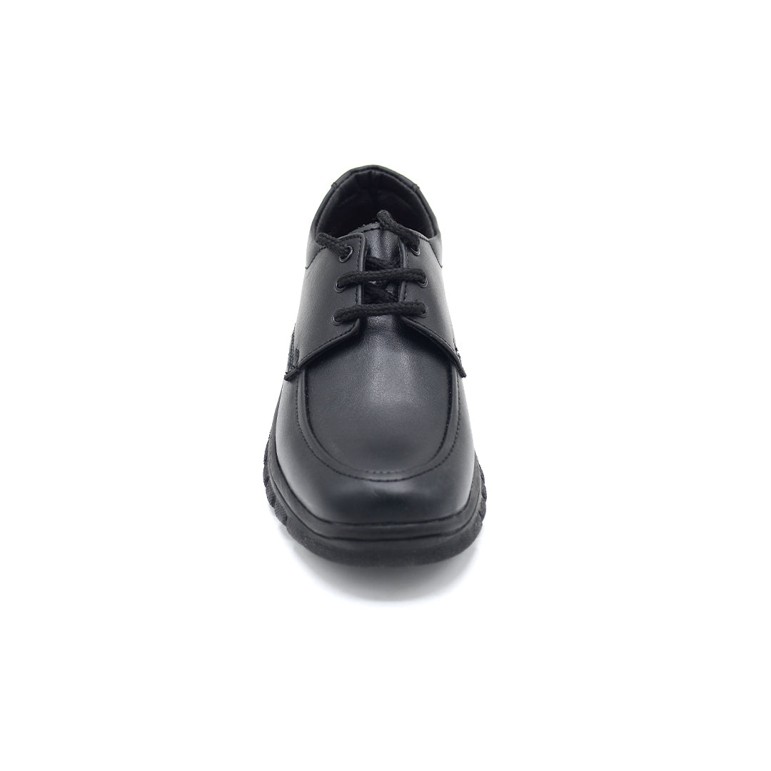 Classic Black Lace-Up School Derby Shoe (5 Years - 10 Years)
