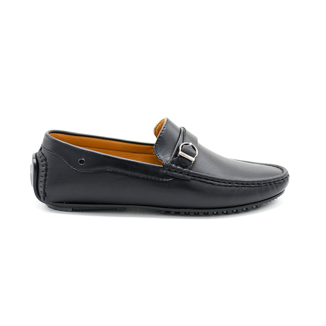 Black Leather Driving Loafer