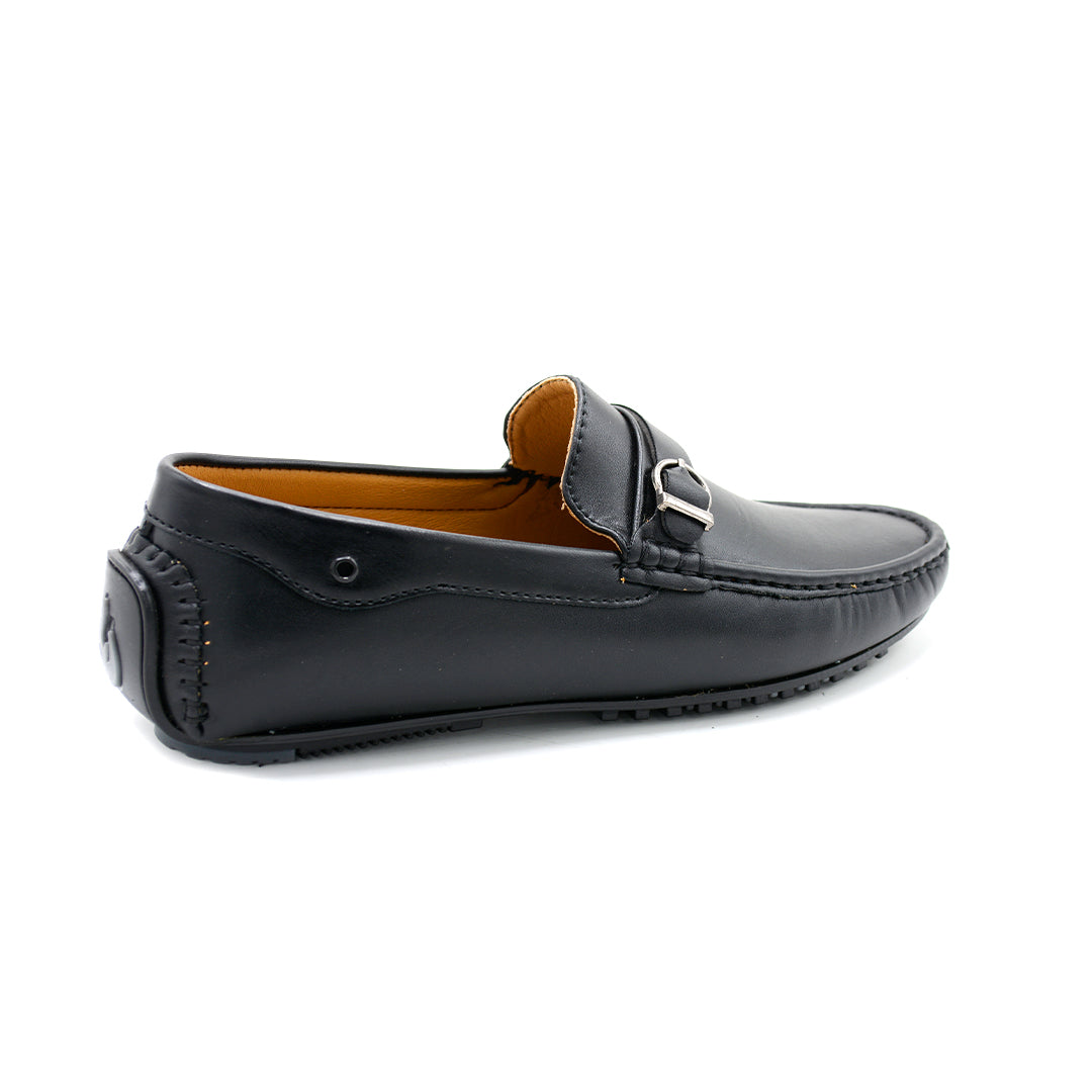 Black Leather Driving Loafer