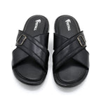 Men’s Urban Cross-Strap Buckle Slides