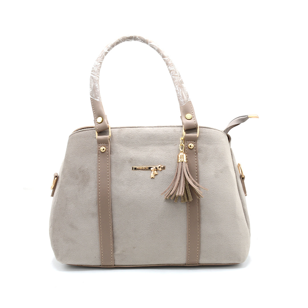 Cocoa Velvet Tassel Handbag