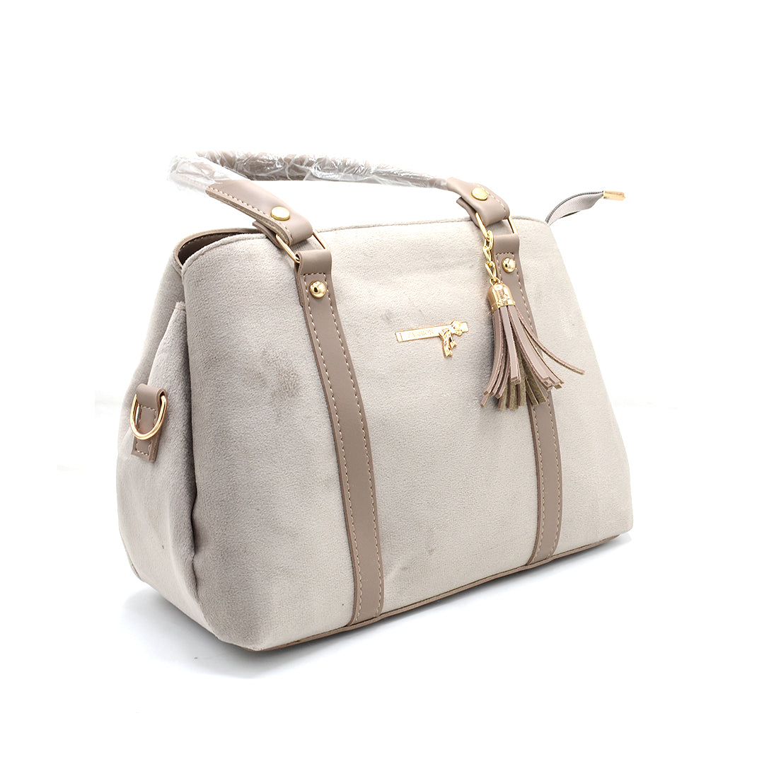 Cocoa Velvet Tassel Handbag