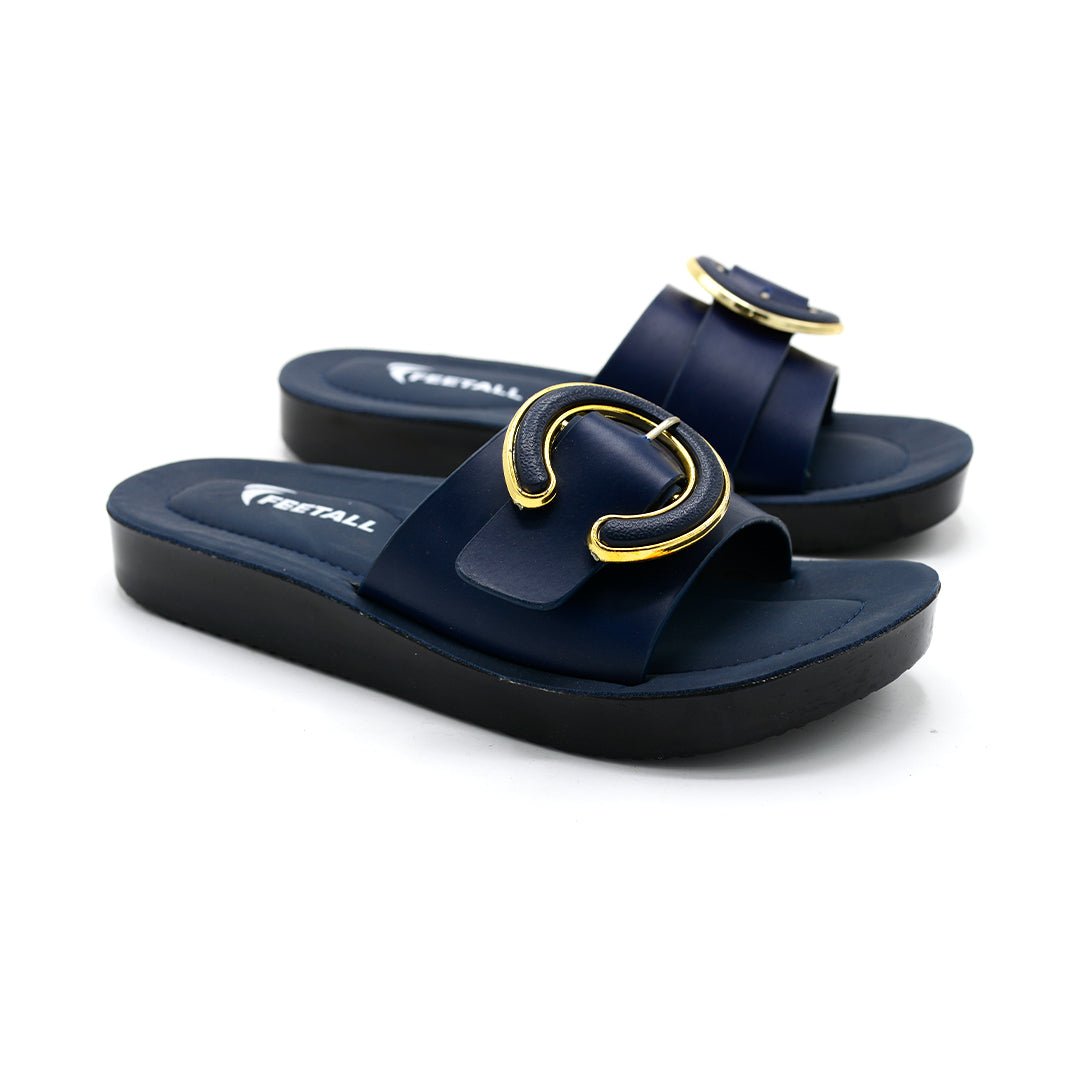 Luxury Buckle Comfort Platform Slides