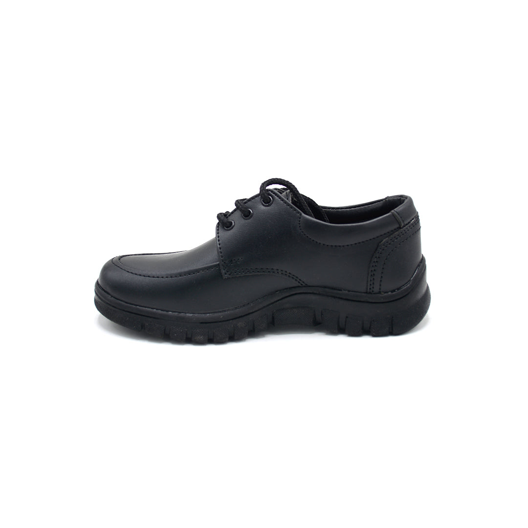 Classic Black Lace-Up School Derby Shoe (5 Years - 10 Years)