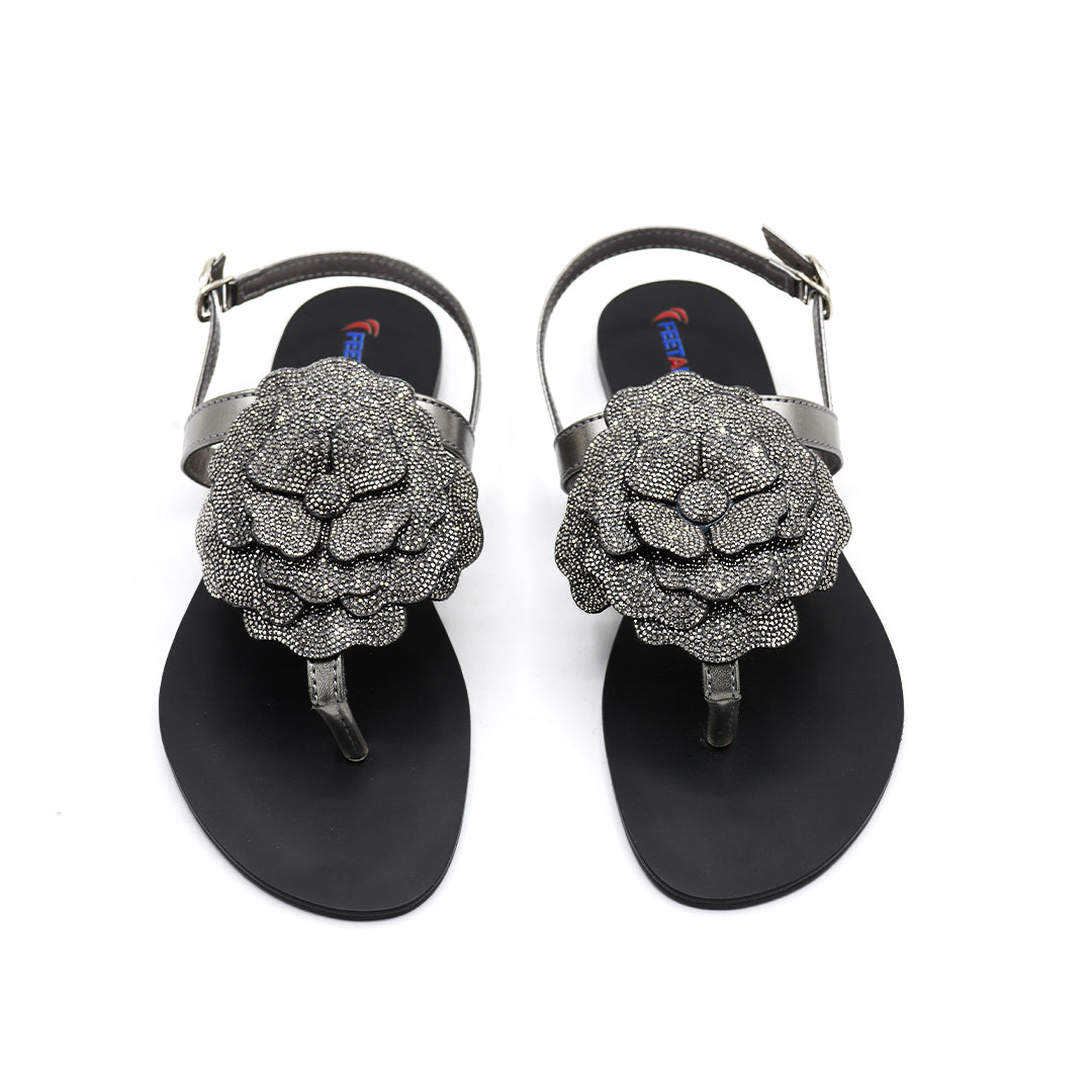 Aurora Crystal Floral Slingback Sandal