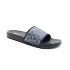 Black Textured Comfort Slip-On Slides