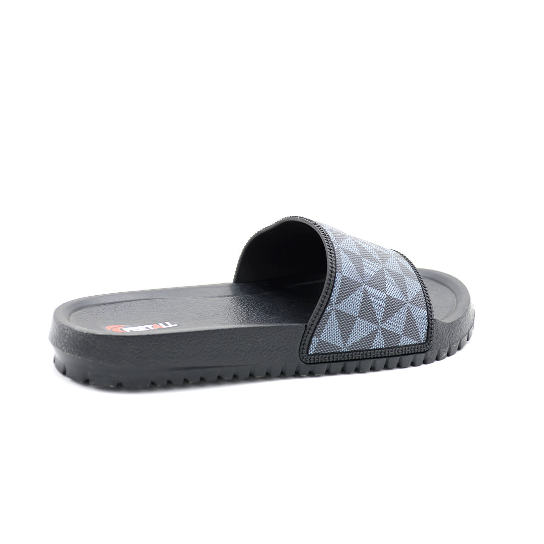 Black Textured Comfort Slip-On Slides