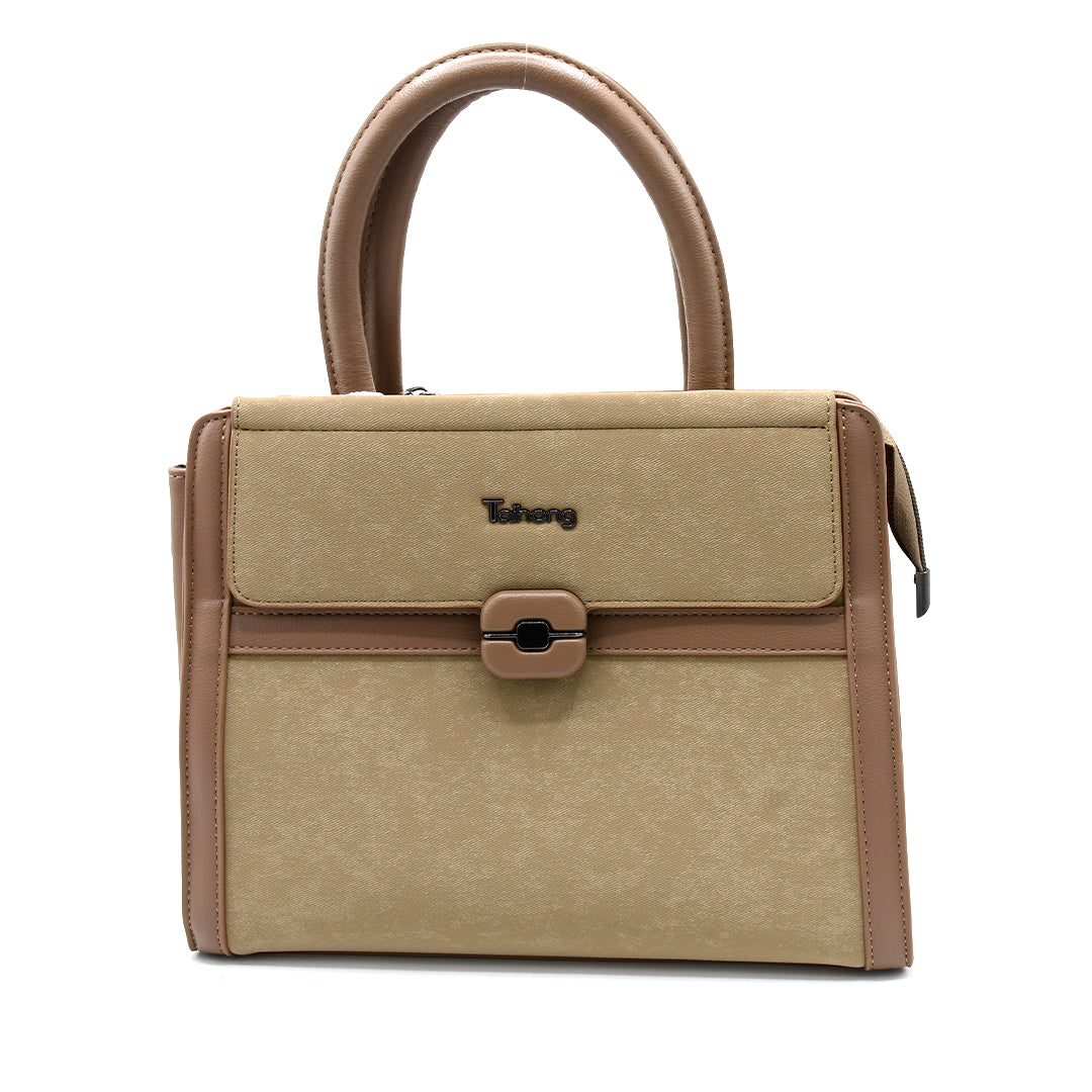 Noir Classic Dual-Tone Handbag