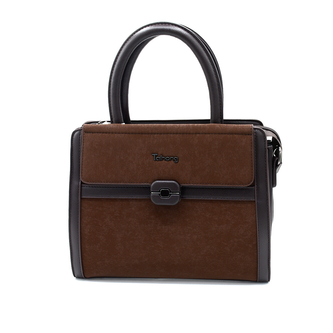 Noir Classic Dual-Tone Handbag