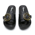Luxury Buckle Comfort Platform Slides