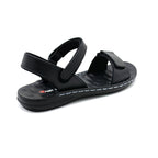 Black Adjustable Comfort Strap Sandal