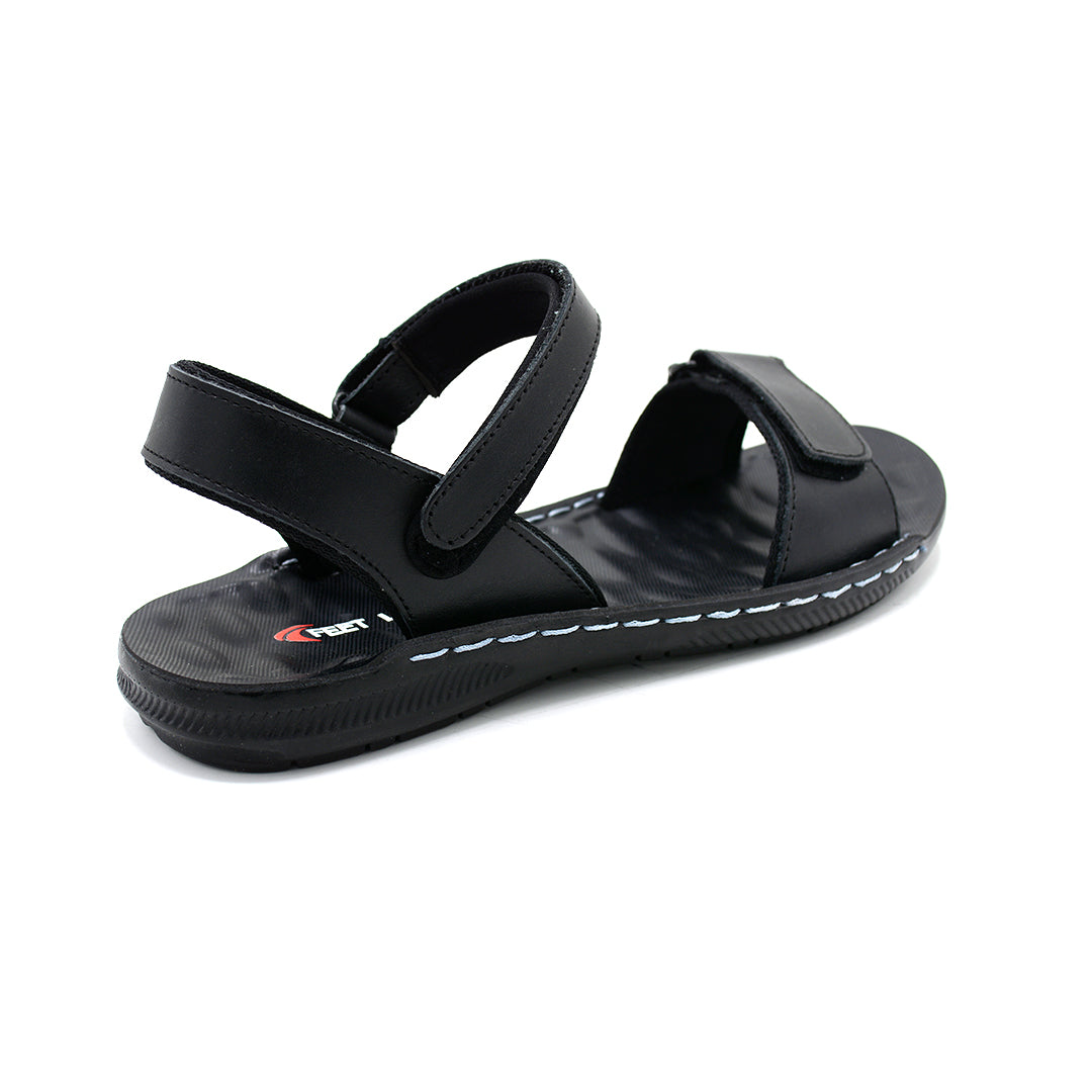 Black Adjustable Comfort Strap Sandal