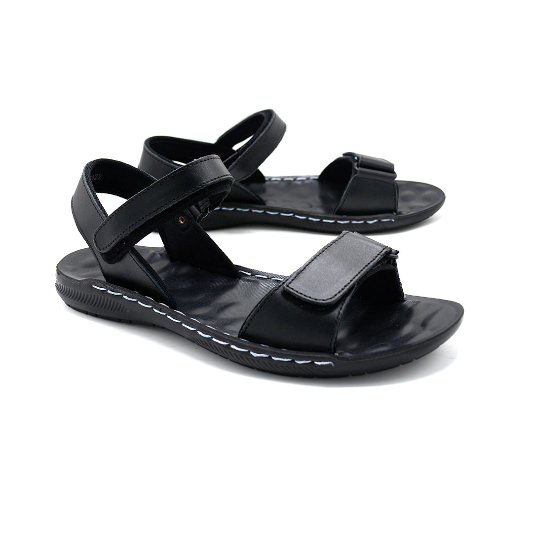 Black Adjustable Comfort Strap Sandal