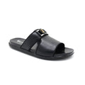 Black Open-Toe Casual Slippers
