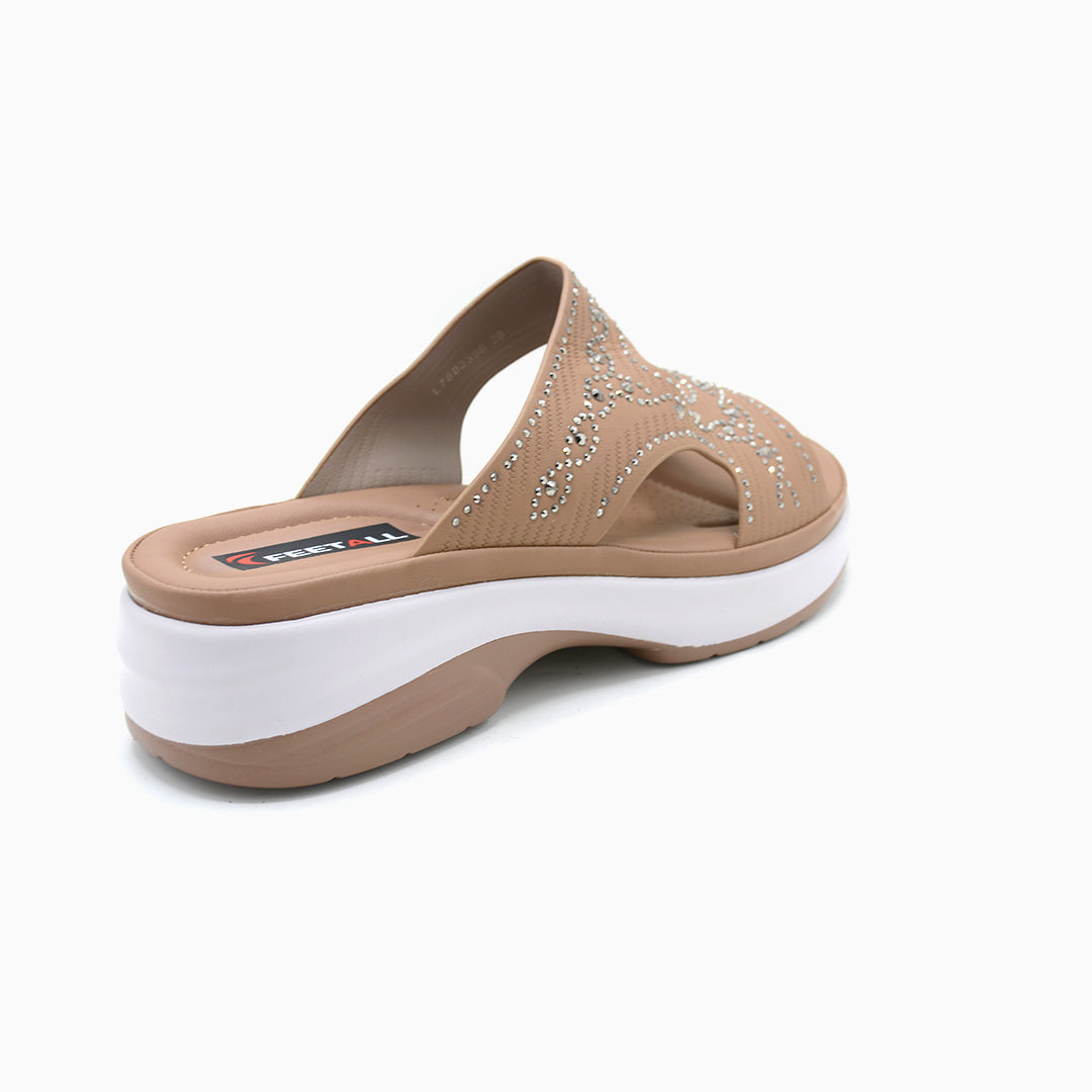 Embellished Comfort Platform Slides