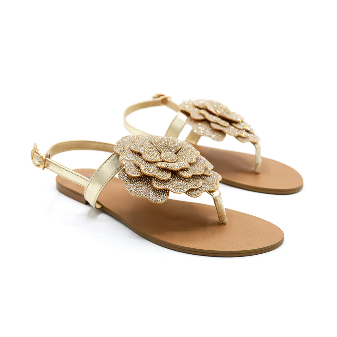 Aurora Crystal Floral Slingback Sandal