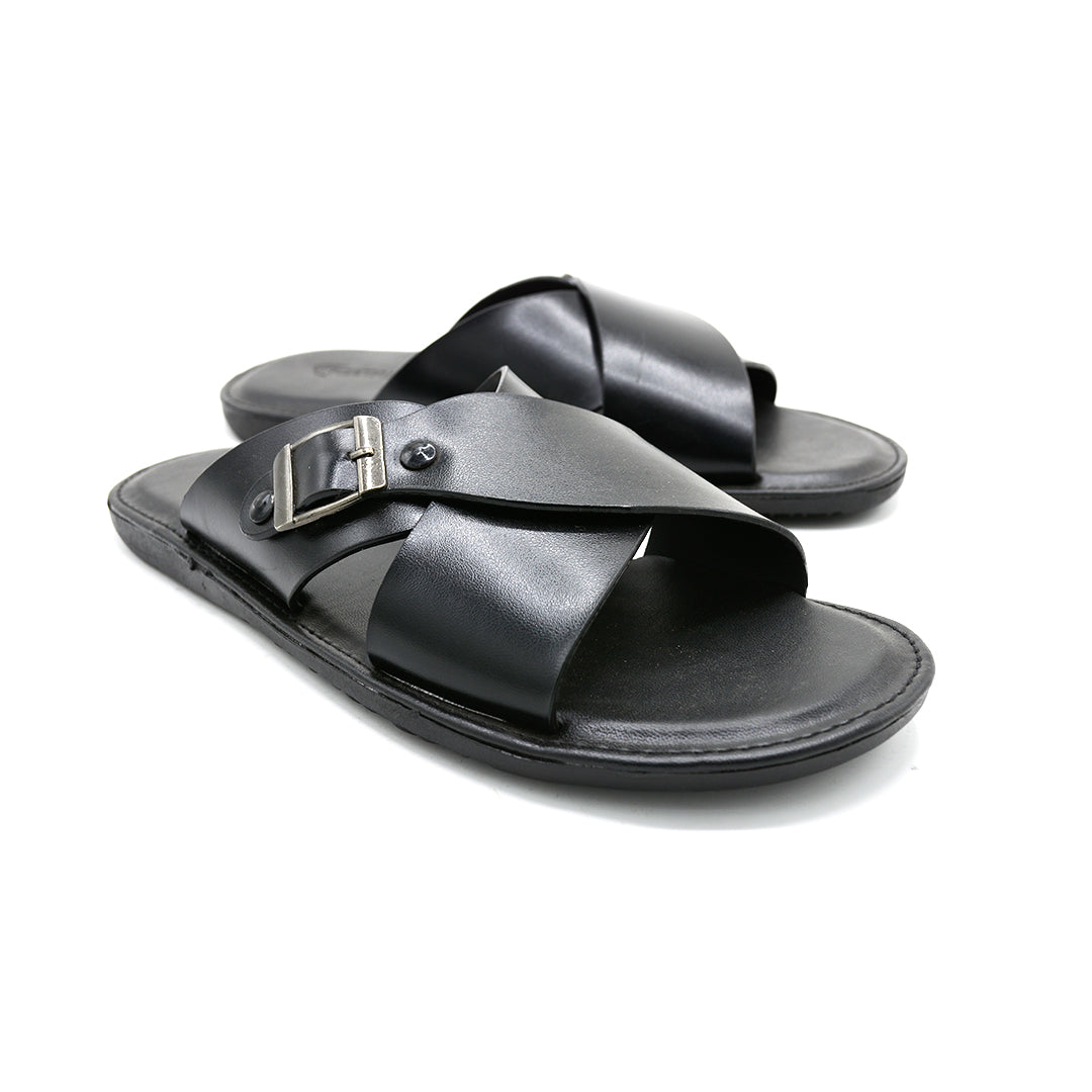 Heritage Buckled Cross-Strap Slides