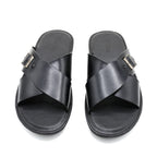 Heritage Buckled Cross-Strap Slides
