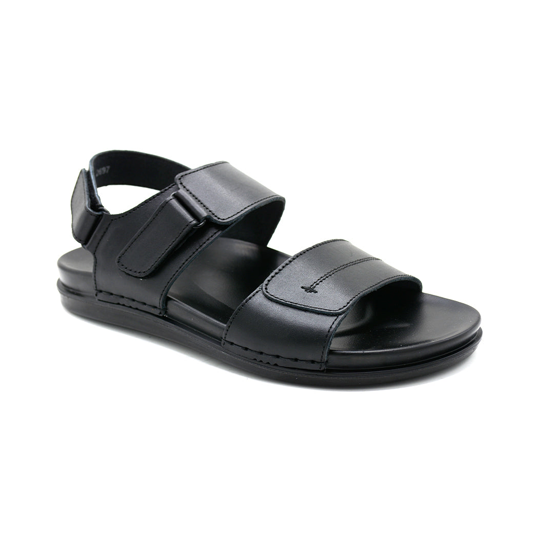 Premium Black Dual-Strap Comfort Sandal