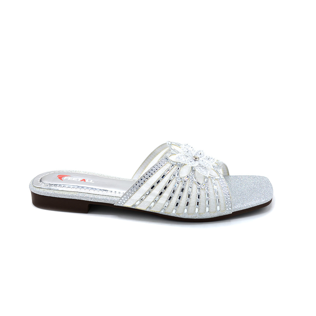 Crystal Embellished Flat Slides