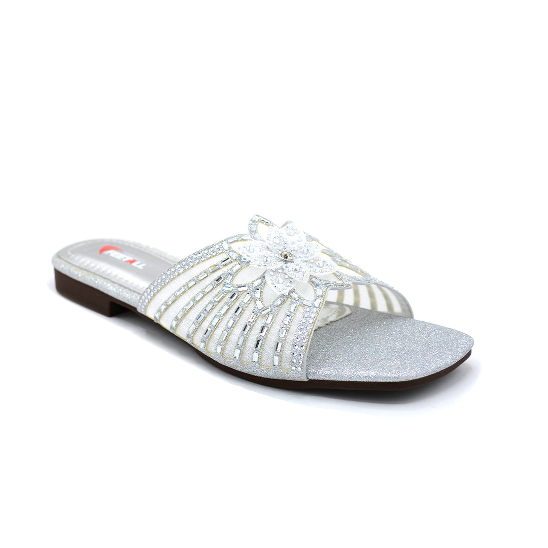 Crystal Embellished Flat Slides