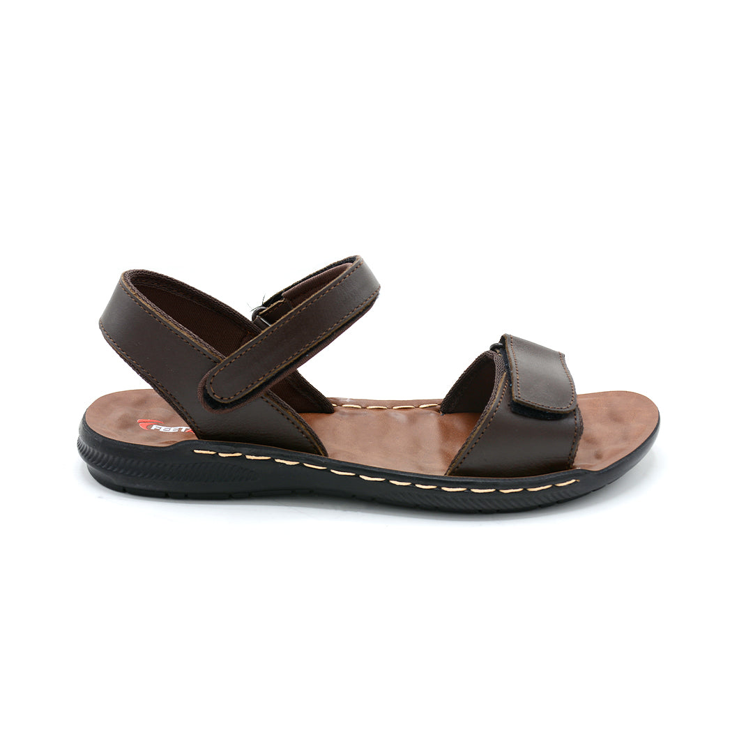Brown Adjustable Comfort Strap Sandal