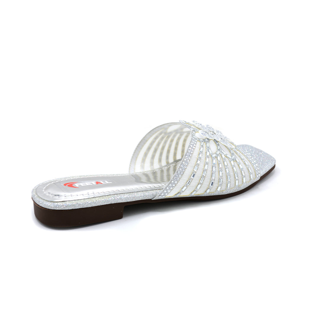 Crystal Embellished Flat Slides
