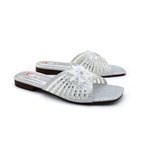Crystal Embellished Flat Slides