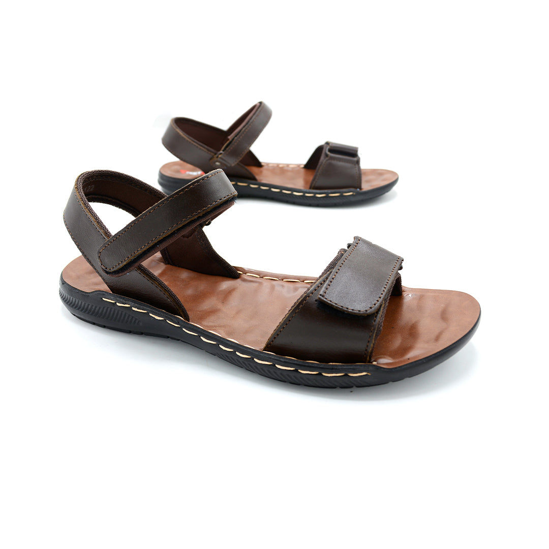 Brown Adjustable Comfort Strap Sandal